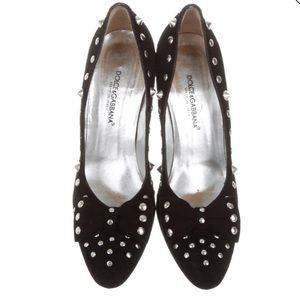 Black suede Dolce & Gabbana heels size 37 (6.5)